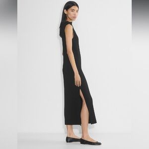 Black Pleated Maxi Dress